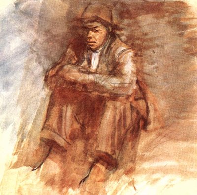 Vagabundo sentado de Laszlo Mednyanszky
